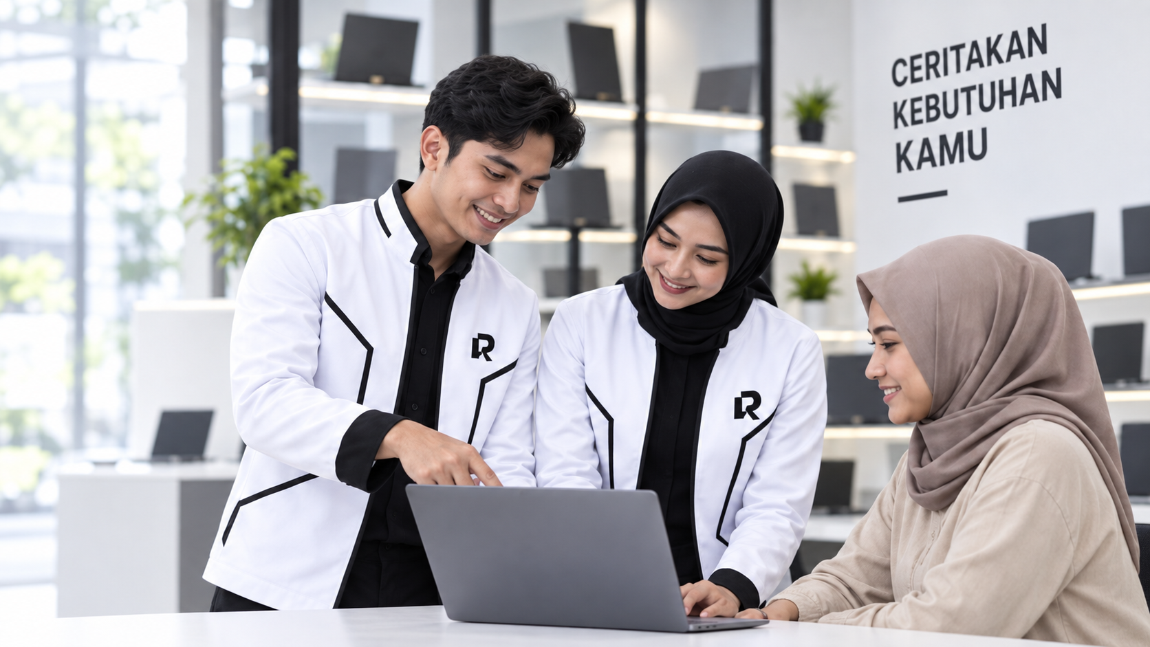Tim Rekomendasi Laptop membantu pelanggan memilih laptop