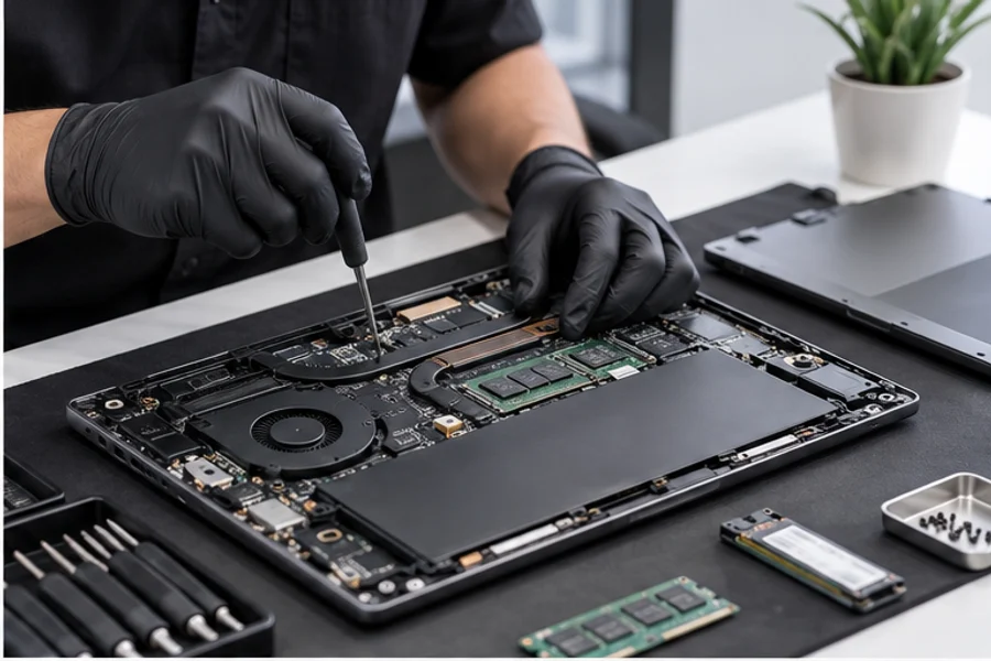 Ilustrasi layanan SERVICE & UPGRADE LAPTOP