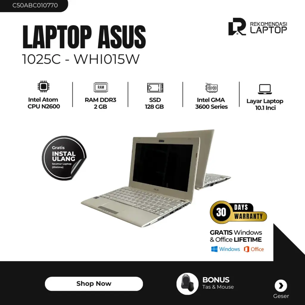 Asus Eee PC 1025C - WHI015W