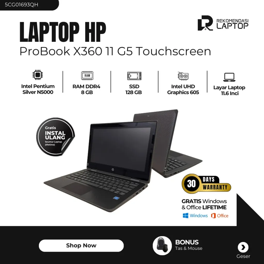 [5CG01693QH] HP ProBook X360 11 G5 Touchscreen