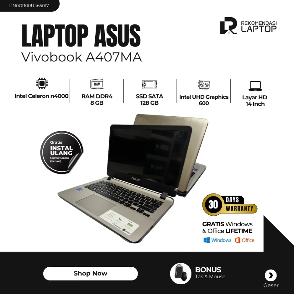 [L1N0GR00U465017] Asus Vivobook A407MA-BV002T