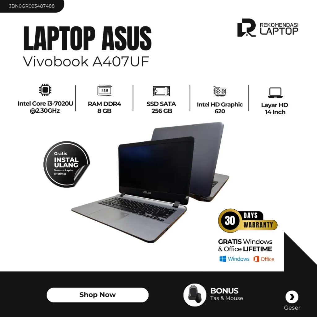 [JBN0GR09348] Asus Vivobook A407UF