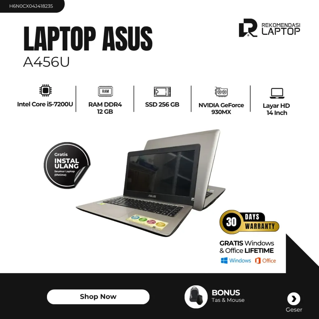 [H6N0CX04J418235] Asus A456U