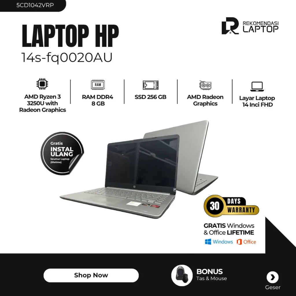 [5CD1042VRP] HP 14s-fq0020AU