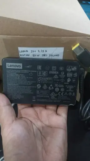 Charger Lenovo ThinkPad 20V 3.25A Kotak 65W Second Original