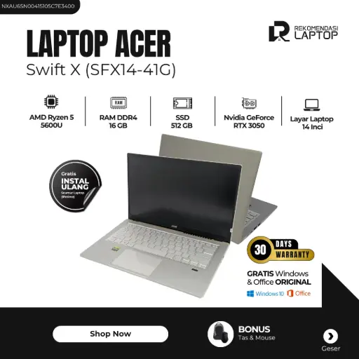 [NXAU6SN00415105C7E3400] Acer Swift X (SFX14-41G)