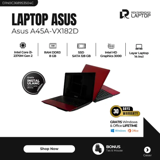 [D1N0CJ68953504C] Asus A45A-VX182D