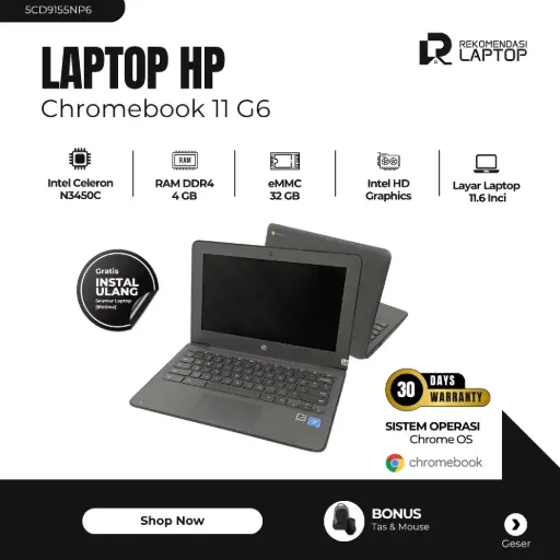 [5CD9155NP6] HP Chromebook 11 G6